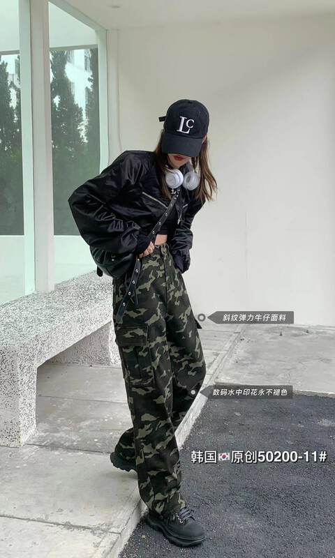 Original price 81.21! [Korean original] Korean fashion fade-resistant overalls stretch jeans 50200-11