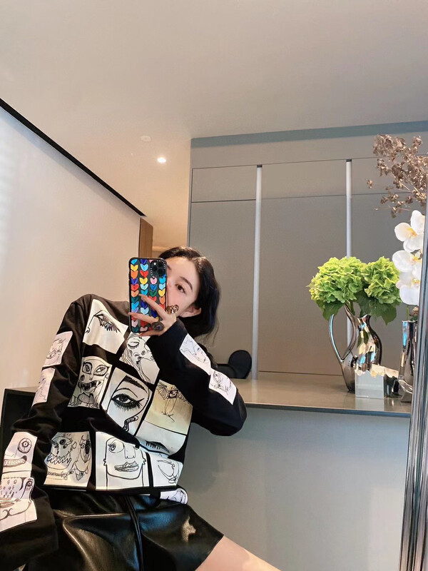 【NANCY】Korean Fashion Printed Long Sleeve T-Shirt M7830# WPL