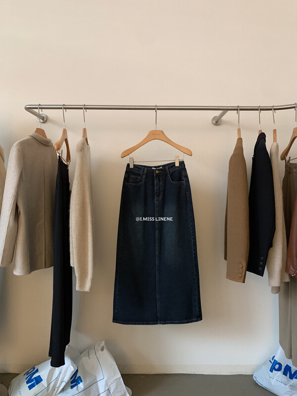 【IMISS】Retro casual all-match denim skirt QK7995# FHX