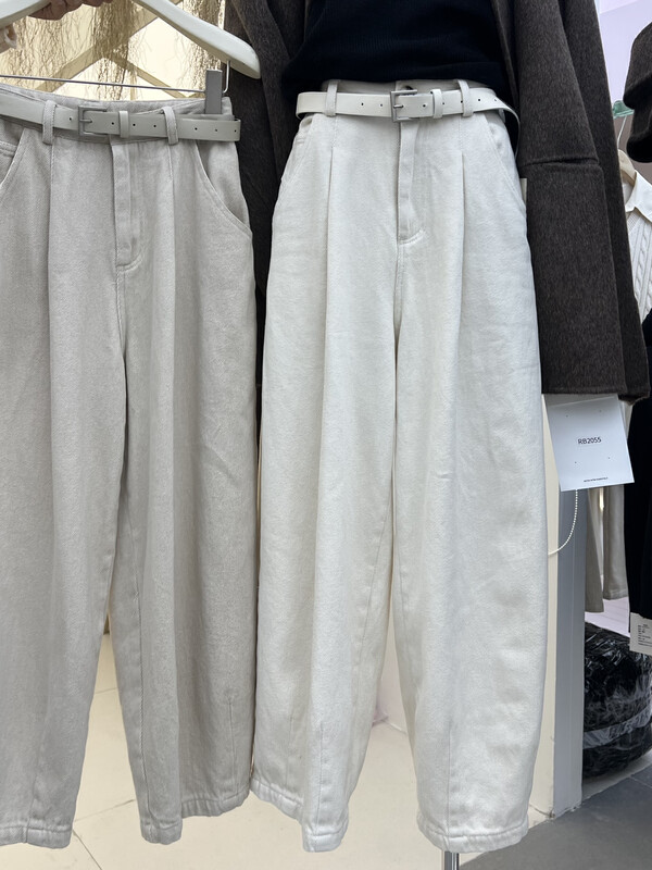 [RIN] Korean simple and versatile commuter loose and slim casual pants (with waist rope) 21666