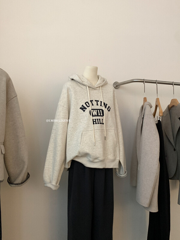 [IMISS] Korean version thickened hooded letter printing sweater sweater QK7157