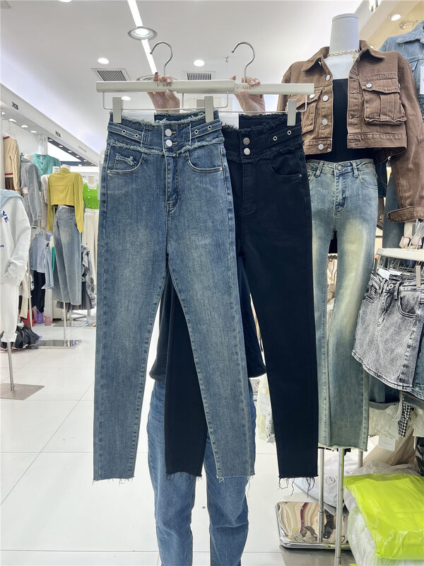 New for winter!  【U.SHE】High waist slim skinny jeans 36605# JJ