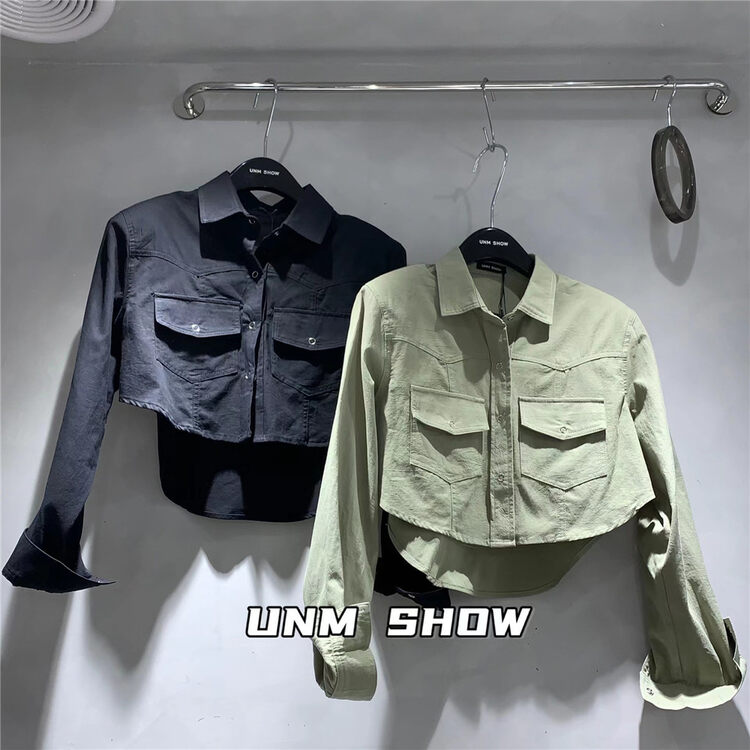 New in early autumn!【UNM-SHOW】Korean long-sleeved button-up shirt 6513# WTT