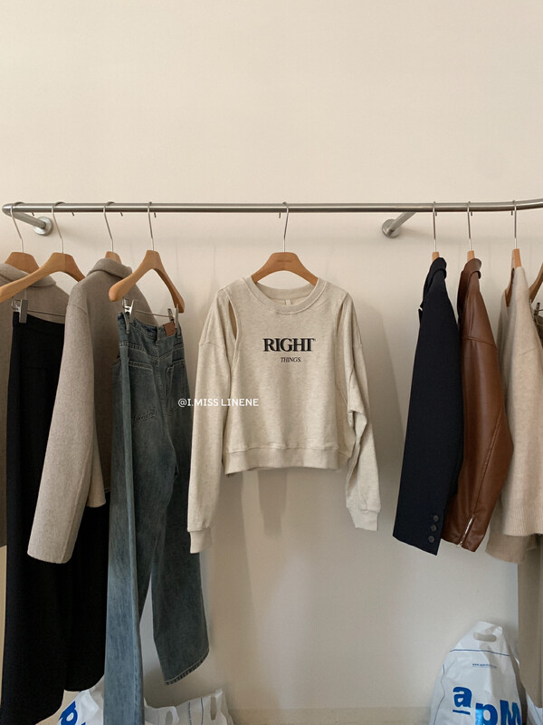 [IMISS] Korean version of the hollowed out careful machine letter printing sweater sweater QK3575