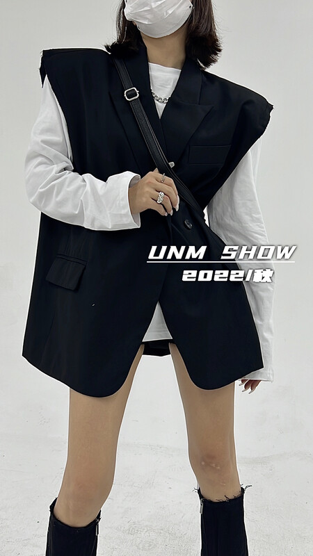 New in early autumn! [UNM-SHOW] temperament double-breasted design suit vest 6387# WTT