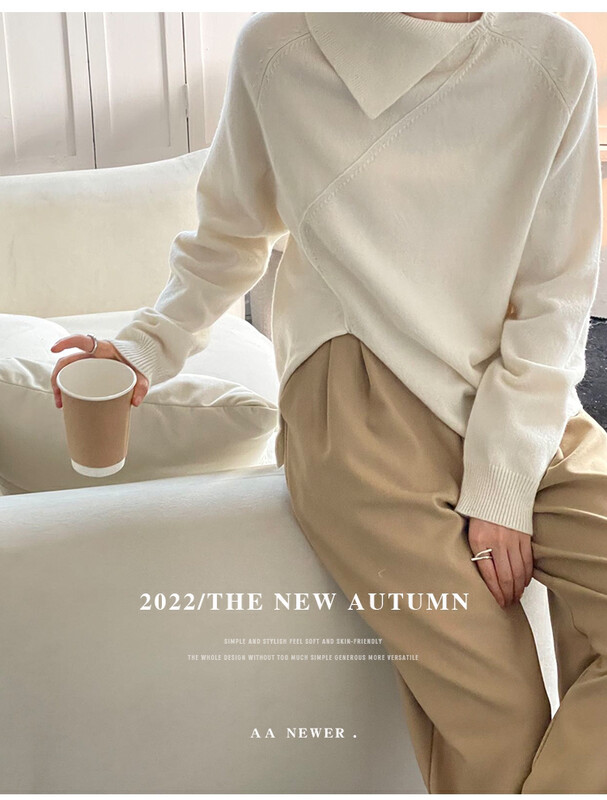 【THE MIND】Australian wool half turtleneck slim fashion all-match sweater 71391