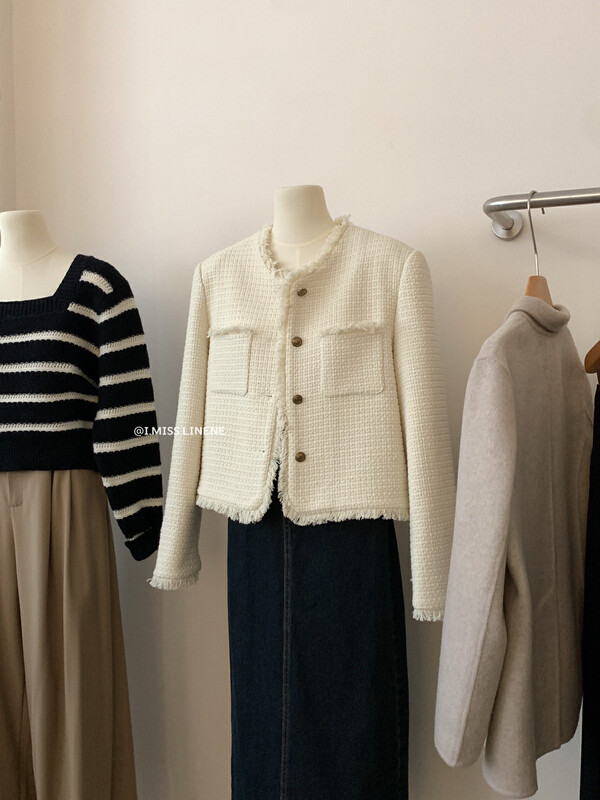 【IMISS】French braided fragrant coat short coat QK10186