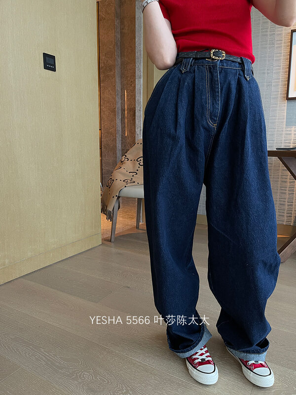 New in autumn! [TAN] Loose all-match solid color jeans P3266# JJ