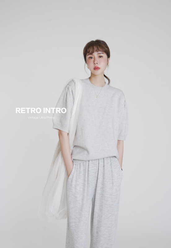 【RIN】Casual Simple Temperament Elegant Wool Knit Sweater R2258