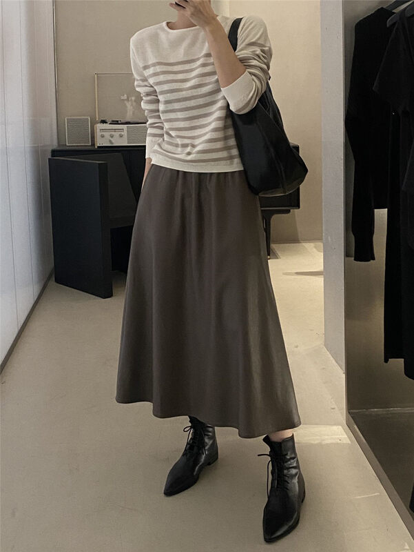 Autumn is new!【CLEAN SPACE】Korean high waist loose and slim skirt 32975# CQW