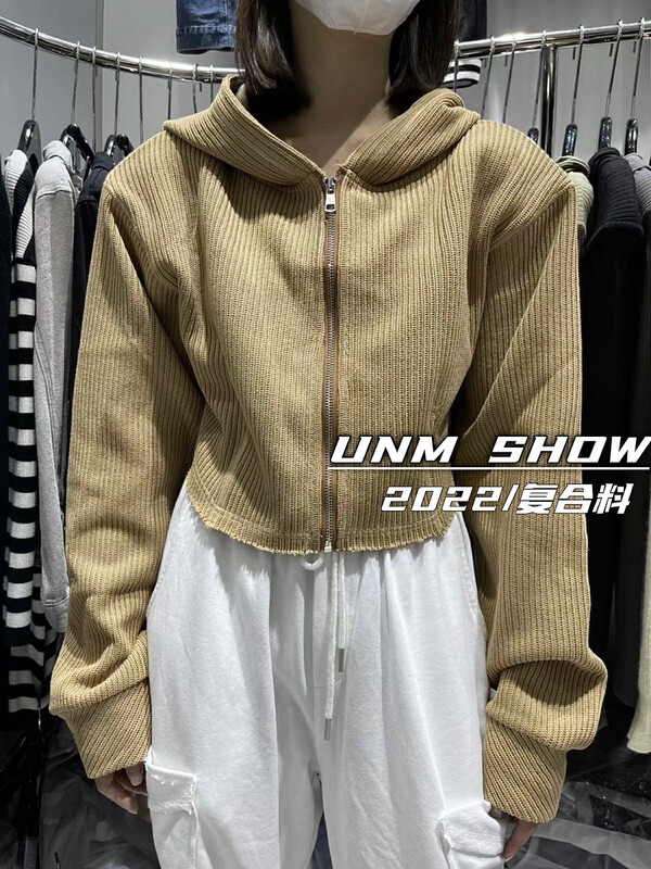 New in autumn! [UNM-SHOW] Hooded Loose Zipper Sweatshirt 6637# WTT