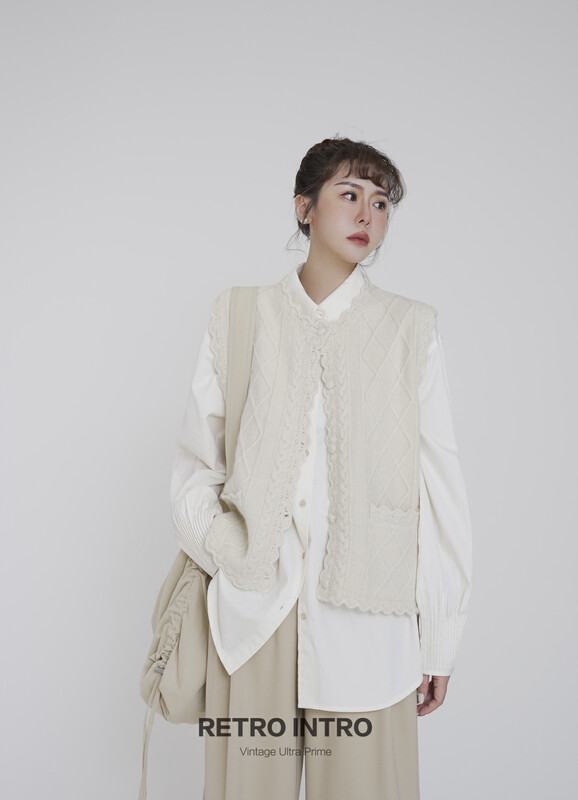 【RIN】Simple and casual all-match vest sweater R2251