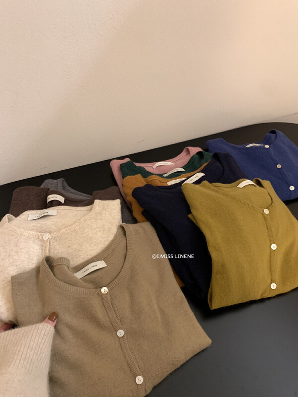 【IMISS】Multicolor Versatile Single-Breasted Mink Fleece Knit Cardigan Knit Cardigan QK0308# FHX
