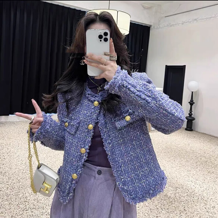 New in winter!【KIKI STUDIO】Celebrity Xiaoxiangfeng long-sleeved short coat 6930# HJY