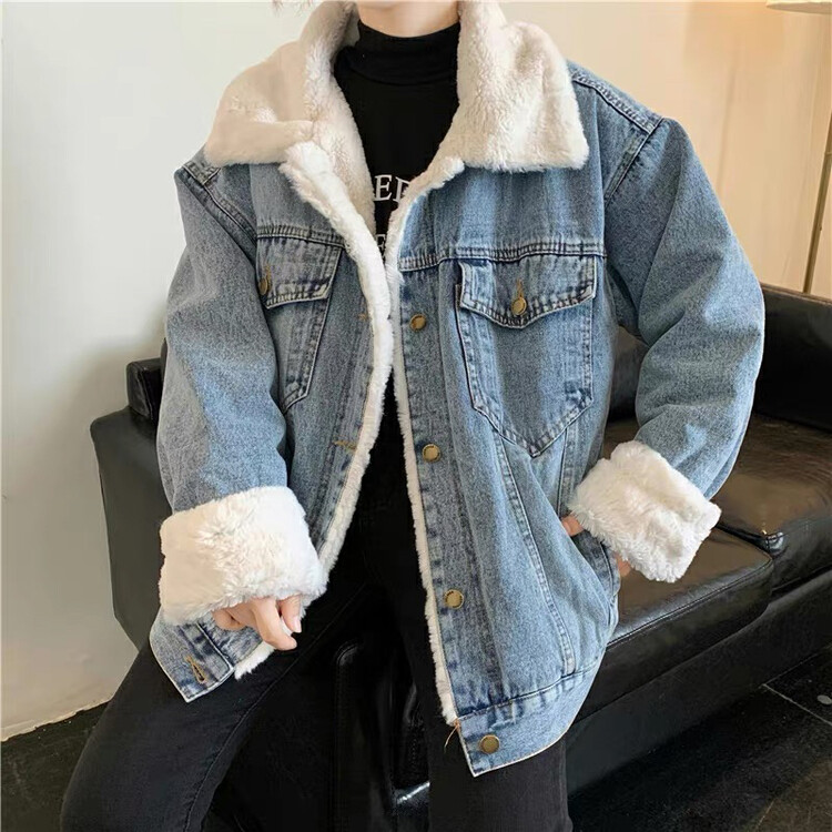 New in winter!【KIKI STUDIO】Fashionable all-match casual denim jacket 6895# HJY