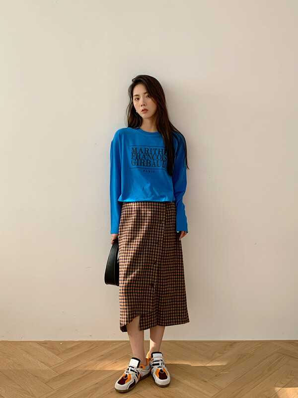 Original price 89.11! [ONIVINTAGE O'Neill] High waist all-match thin and niche skirt OL218D3641
