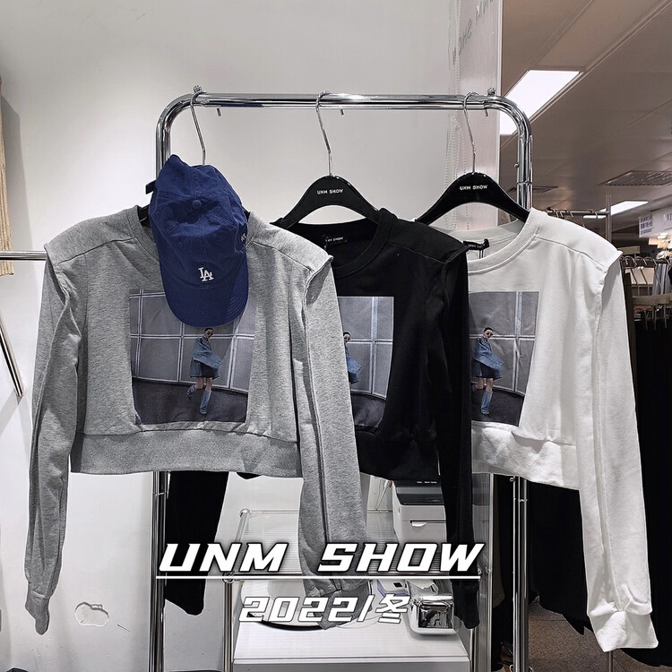Original price 55.27! New in autumn! [UNM-SHOW] Fashionable trendy printed short sweater 6657# WTT