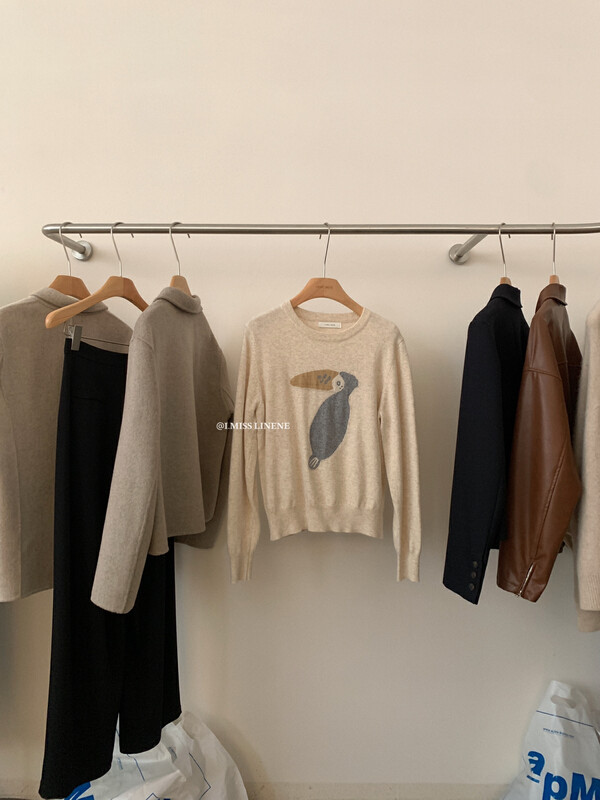 【IMISS】French jacquard embroidered cashmere knitted sweater QK0322