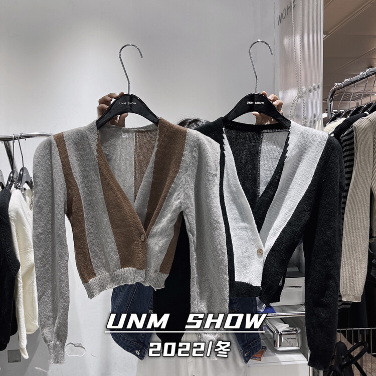 Original price 55.27! New for autumn! [UNM-SHOW] color matching versatile sweater 6685# WTT