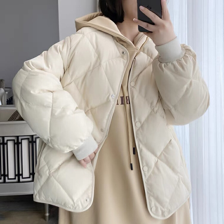 New in winter! [KIKI STUDIO] Korean version of the all-match diamond-shaped thermal padded jacket (only sells padded jacket) 6879# HJY