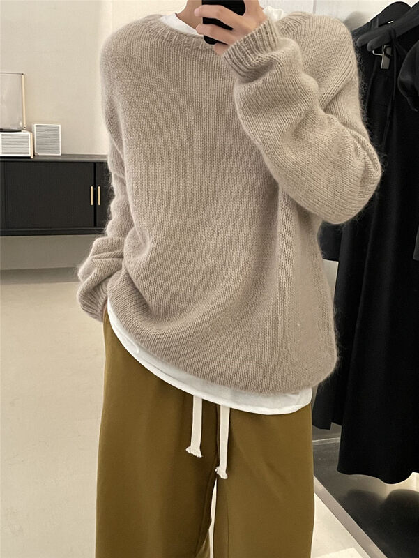 New in winter, 14 colors [CLEAN SPACE] simple solid color round neck all-match warm sweater (including 28% wool) 27907# CQW