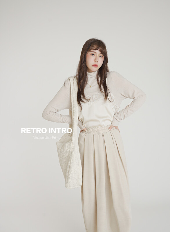 [RIN] Simple and high-end silky satin back vest / suspenders R21591
