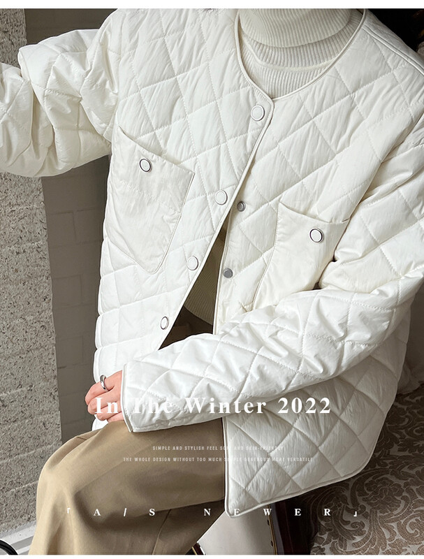 [THE MIND] Round neck diamond lattice casual simple cotton clothes 61219