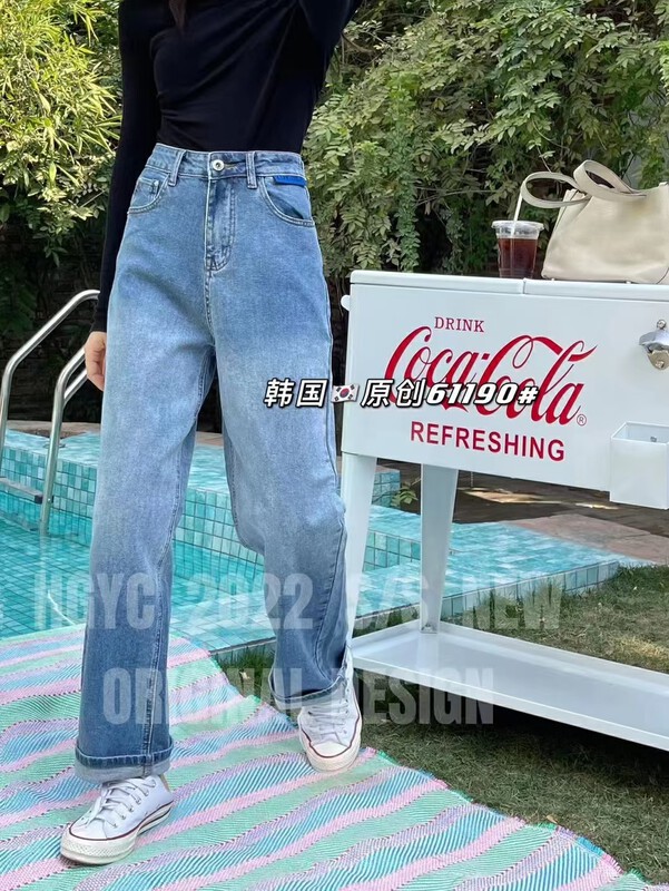 [Korean Original] Gradient Stretch Boyfriend Pants Jeans 61190-5