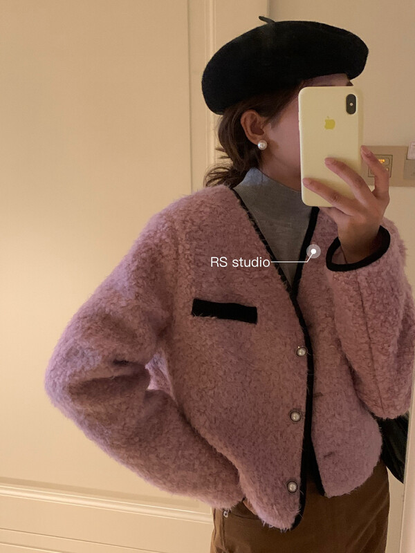 New in winter! [RS] Fashionable all-match short jacket with contrasting colors LL0220# FHX
