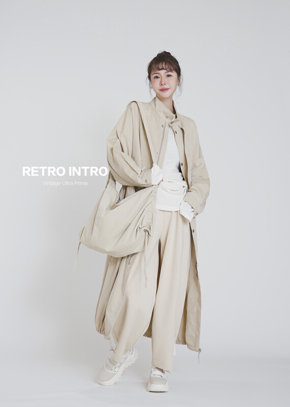 【RIN】Simple temperament big brand long windbreaker R21515