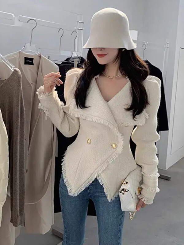 【KIKI STUDIO】Fashionable small fragrance style short coat 6892# HJY