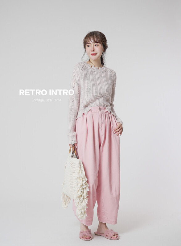 【RIN】Simple temperament, age-reducing, loose and slim casual pants R21612# CQW