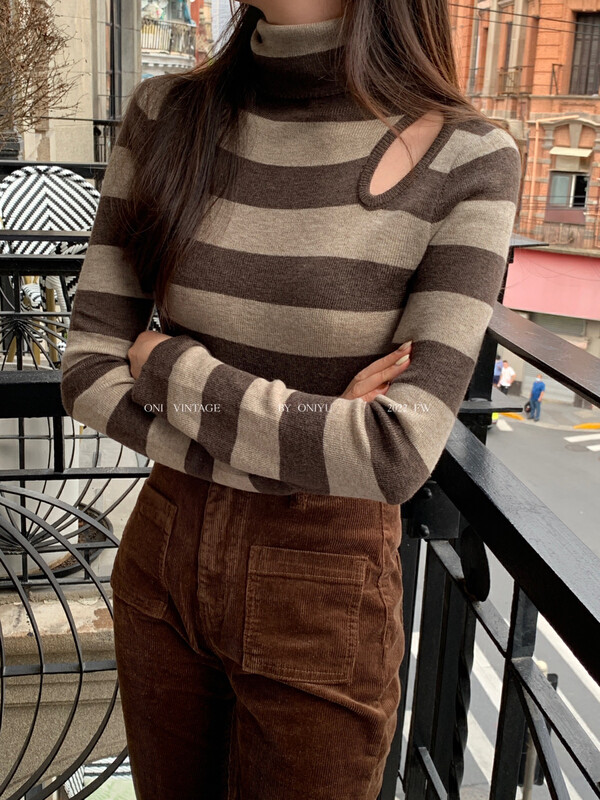 [ONIVINTAGE O'Neill] Turtleneck woolen bottoming shirt OW226M6544