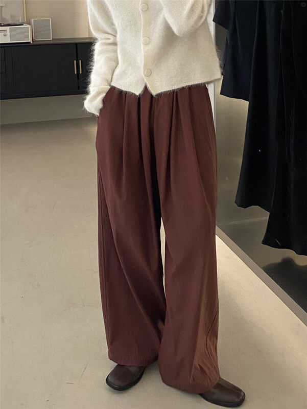【CLEAN SPACE】Simple wide leg slim all-match casual pants 33362