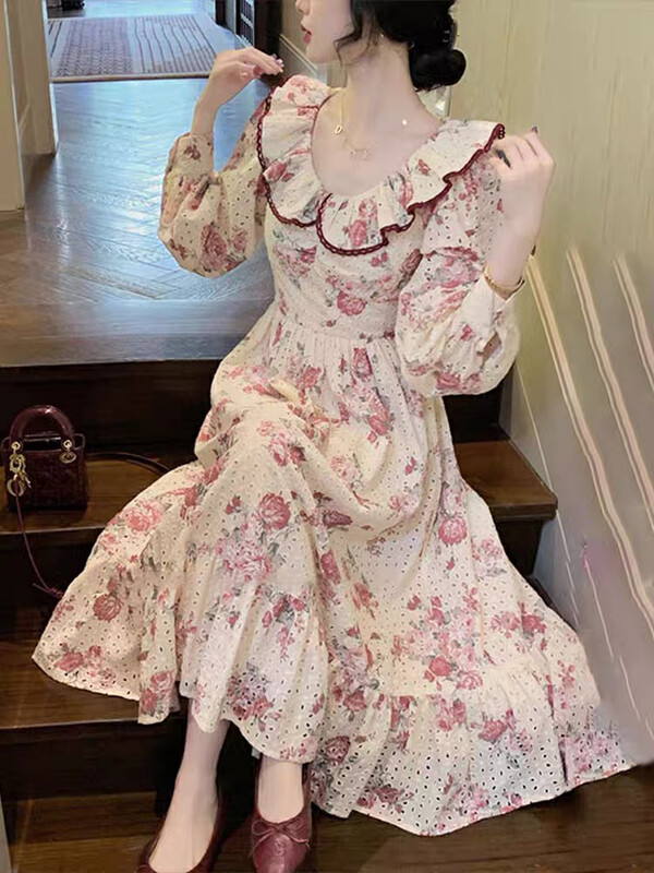 【KIKI STUDIO】Fashionable mid-length dress 6942# HJY