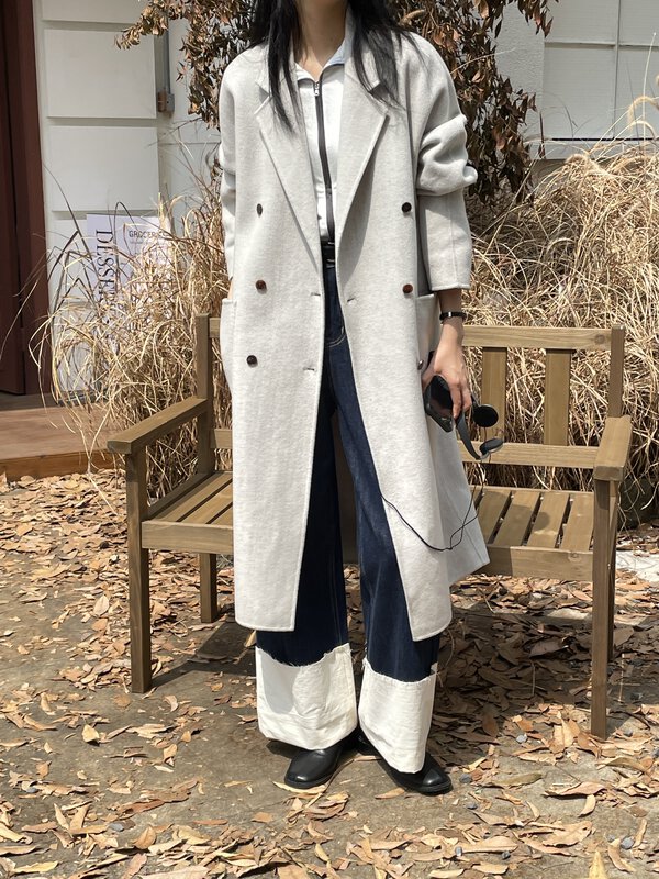 【CLEAN SPACE】Korean style temperament long woolen coat Y29059A# CQW