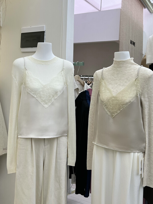 [RIN] Korean Temperament Lace Splicing Sling 21592