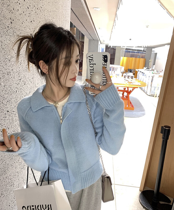 New in winter!【KIKI STUDIO】Korean version of sweet lady sweater 6965# HJY