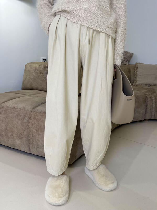 [RIN] Simple Korean style all-match drawstring all-match loose and slim casual pants R21669