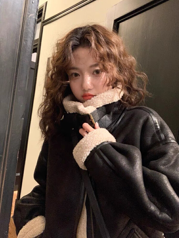 New in winter!【KIKI STUDIO】Fashion color-blocking casual short coat 6893# HJY