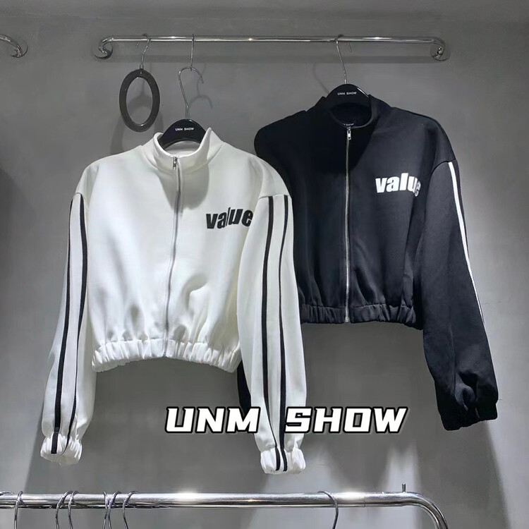New in autumn!【UNM-SHOW】Casual sports style stand-up collar zipper sweater 6653# WTT