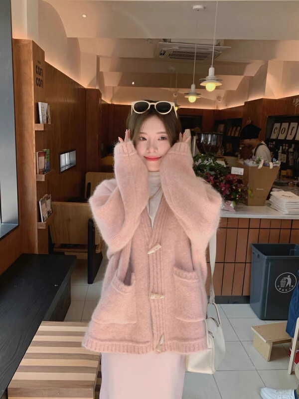 New in winter!【KIKI STUDIO】Korean version of solid color all-match warm sweater 6923# HJY
