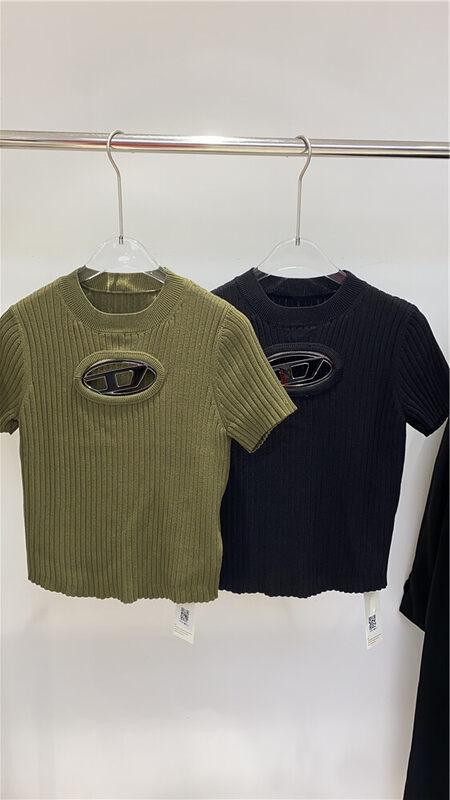 New in winter! [TAN] round neck short knitted sweater T3705# JJ