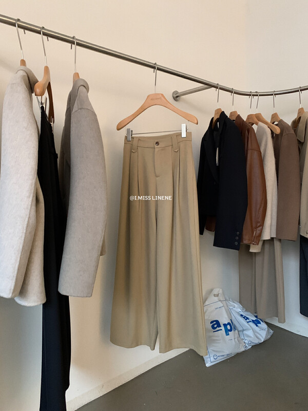 【IMISS】All-match thin and thick textured trousers and trousers QK6505# FHX