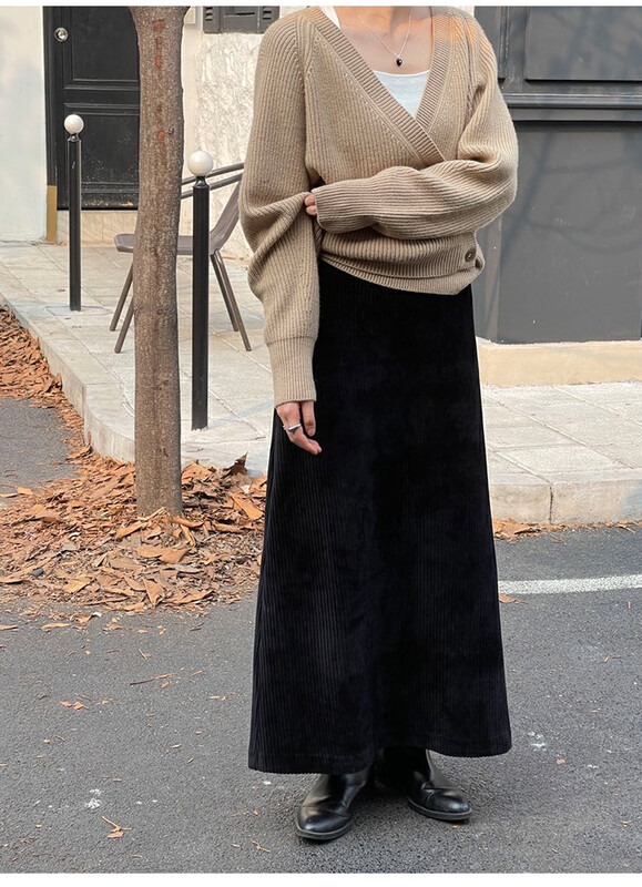 【THE MIND】High waist fashion all-match skirt 61169