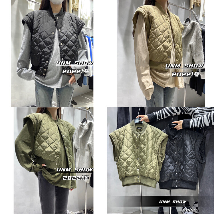 New in winter! [UNM-SHOW] Solid Color Breasted Sleeveless Vest 6633# WTT