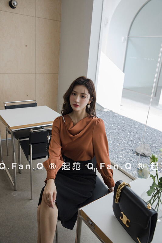 New in winter! [Fan] Simple commuter all-match shirt 80308# JHY