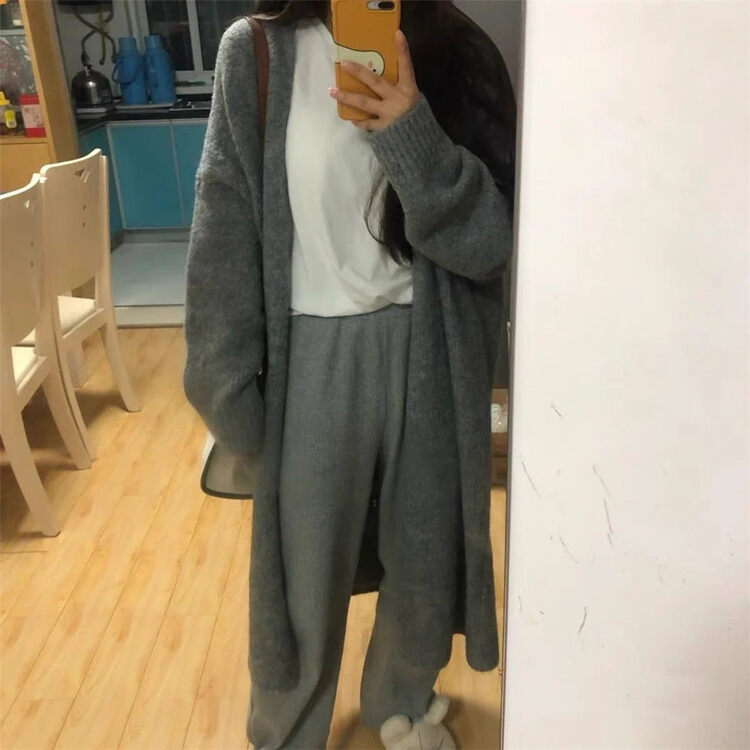 New in winter!【ARE YOU】Solid Color Loose Comfortable Warm Sweater 513# L