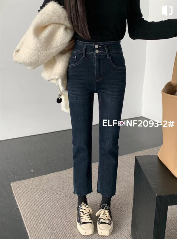 [X2 square] thin and thick all-match comfortable jeans 2093# L