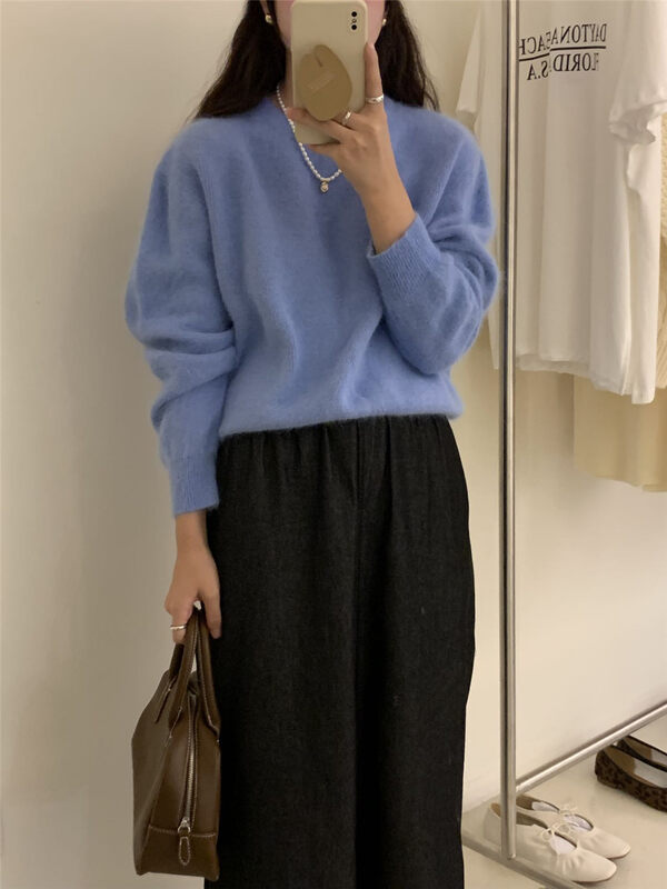 New in winter! [ARE YOU] round neck loose and comfortable pullover warm sweater YS1-568# L